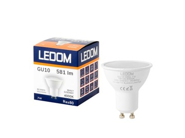 Żarówka LED GU10 7W 581LM 6500K 230V Biała zimna