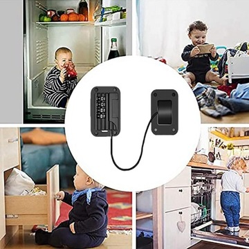 замок для холодильника, комбинированный, ящика, шкафа, двери, мебельный, замок, 2 шт.