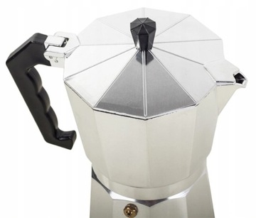 KAWIARKA ALUMINIOWA 450 ML KUCHENKA GAZOWA, ELEKTRYCZNA 1 RAZ - 9 FILIŻANEK