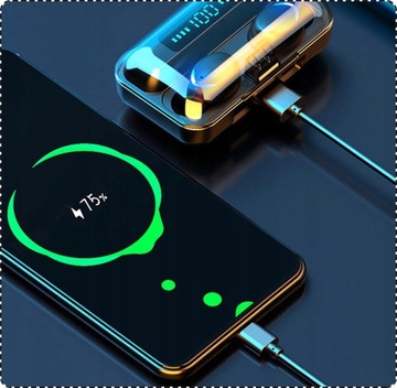 БЕСПРОВОДНЫЕ НАУШНИКИ BLUETOOTH С МИКРОФОНОМ POWERBANK F9 PRO МОДЕЛЬ 2024 ГОДА