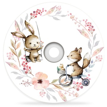 Płyta DVD z kolorowym nadrukiem Wielkanoc Zwierzątka Wiosna Kwiaty