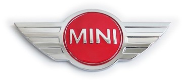 MINI Cooper emblemat znaczek logo nowy chrom czerw