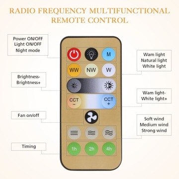 Вентилятор с дистанционным управлением Ga-Light