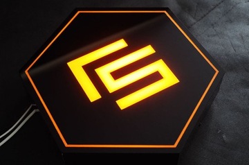 Светодиодный рекламный короб из оргстекла, 50 см.