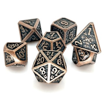 ТУРИН ТУРАМБАР НАБОР ИЗ 7 МЕТАЛЛИЧЕСКИХ КУБИКОВ ДЛЯ РПГ