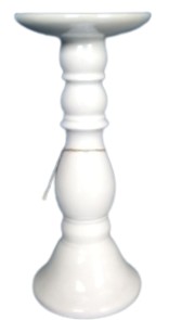ŚWIECZNIK CERAMICZNY PERŁOWY STOJAK NA ŚWIECĘ