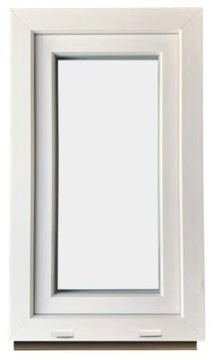 Окно ПВХ белое 40х50 правое, новое 400х500 мм поворотно-откидное, стеклопакет