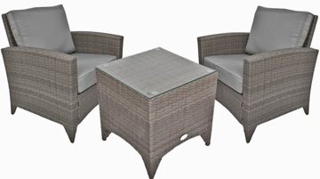 Technorattan Zestaw Ogrodowy 2-osobowy MEBLE E1054