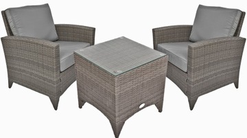 2-местный садовый комплект из техноротанга FURNITURE E1054