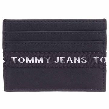 TOMMY HILFIGER CARDHOLDER MĘSKI TJM ESSENTIAL LEATHER CC HOLDER CZARNY