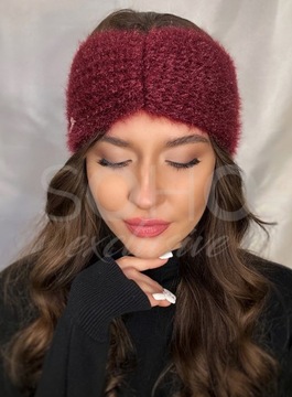 OPASKA DAMSKA NA GŁOWĘ USZY WŁOSY SZEROKA CIEPŁA WEŁNA POLSKI PRODUK K 3042