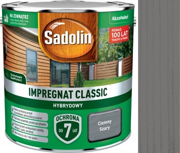 SADOLIN CLASSIC IMPREGNAT 2,5L CIEMNY SZARY