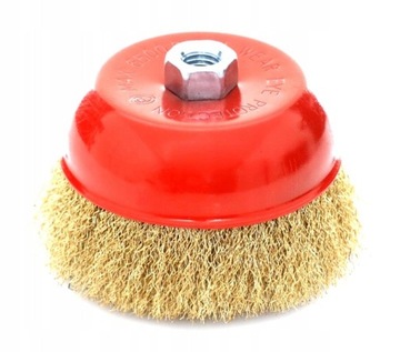 SZCZOTKA 125mm DRUCIANA DOCZOŁOWA DRUT MOSIĄDZ M14