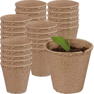 DONICZKI TORFOWE P8 BIODEGRADOWALNE ROZSADOWE SADZONKI ROZSADY 8 CM 24 SZT