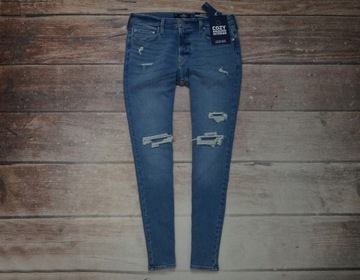 HOLLISTER SPODNIE SKINNY JEANS PREMIUM NOWE 34 32