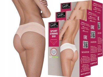 Stringi Sportowe Gatta SPORT SISI XL Beżowe 3-PAK