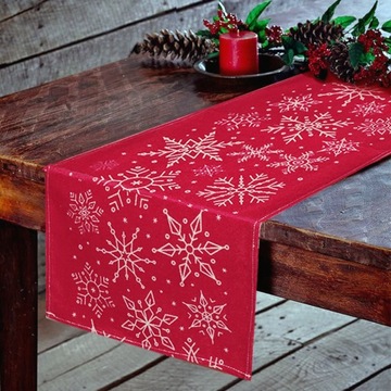 РОЖДЕСТВЕНСКАЯ СТУПЕНЬ ДЛЯ СТОЛА СКАТЕРЬ 34х180см ЛЕН B3