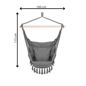 БРАЗИЛЬСКИЙ САДОВЫЙ ГАМАК С ПОДУШКАМИ ПОДВЕСНОЙ СТУЛ-КАЧАЛКА СТУЛ БОХО