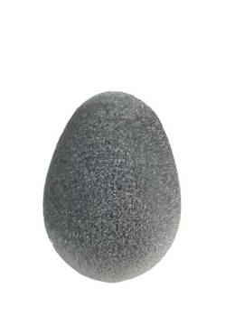 JAJKO WIELKANOCNE FLOKOWANE SZARE MAŁE 9 CM