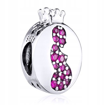 Charms Srebro 925 Zawieszka Kobieta w Ciąży Korona