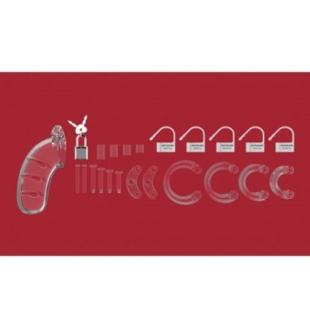 Модель 03 — Целомудрие — 4,5 дюйма — Клетка для члена — Прозрачная