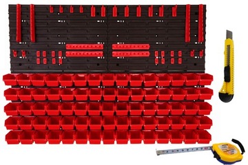 ИНСТРУМЕНТАЛЬНЫЙ НАСТЕННЫЙ ОРГАНАЙЗЕР ДЛЯ ГАРАЖА 78x115 С ЛОТКАМИ +75 ЛОТКОВ