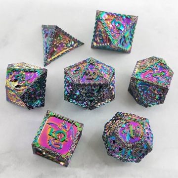 Набор артефактов дракона из 7 металлических костей RPG