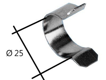 SPINKA - KLIPS STALOWA 25mm DO MOCOWANIA FOLII