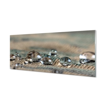 Nowoczesny panel Krople makro materiał 125x50 cm