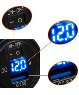 Мотоциклетная розетка eXtreme MUS13, 1x SUB