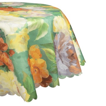 Obrus PLAMOODPORNY OWALNY Kwiaty 130x250 owal
