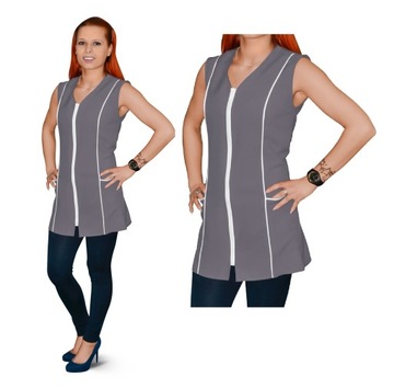 Wygodny FARTUCH BEZ RĘKAWÓW rozm. 3XL