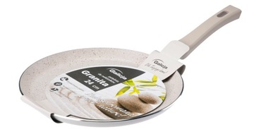 PATELNIA DO NALEŚNIKÓW INDUKCYJNA NIEPRZYWIERALNA GRANITA 24 CM BEŻOWA