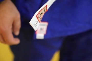 Strój do Judo Kimono Pas i Worek 110cm 350GSM Niebieski Judoga UONE