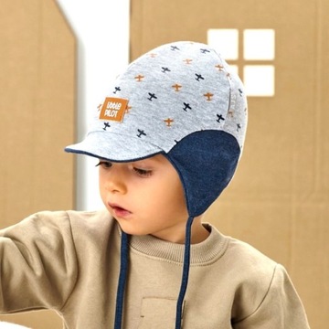 ДВУХСЛОЙНАЯ ШАПКА ДЛЯ МАЛЬЧИКОВ, размеры 50-52 см, 2-4л.