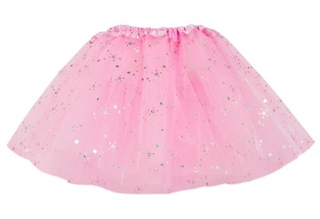 Spódniczka TUTU CEKINY TIULOWA różowa 30cm