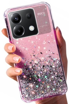 ETUI GLITTER CASE BROKAT KOLOR + SZKŁO DO REDMI NOTE 13 PRO 5G / POCO X6 5G