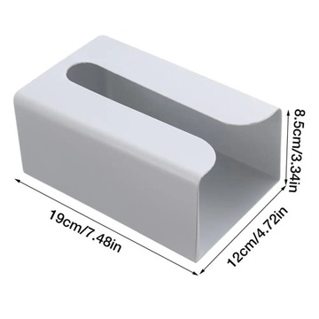 Wall Mounted Tissue Box Adhesive Tissue Shelf Napkin Holder Dispenser Rack