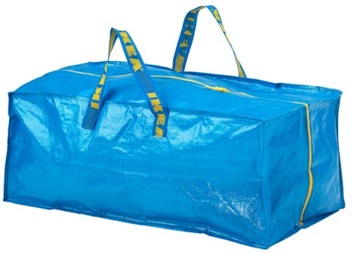 IKEA FRAKTA Torba Na Zakupy Pranie Basen Zamek 76L