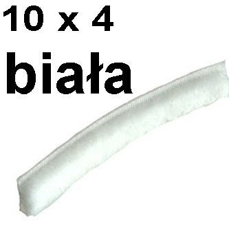 Szczotka odbojowa uszczelka szafy 10x4mm Biała 10M