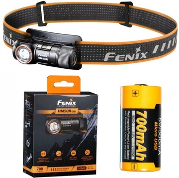 FENIX LATARKA DIODOWA CZŁÓWKA CZOŁOWA AKUMULATOR HM50R V2.0 USB-C 700lm
