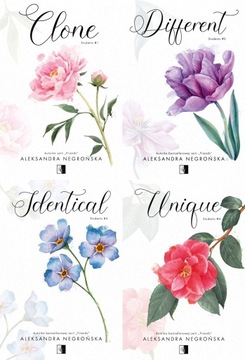 PAKIET KOMPLET 4 X STUDENTS CLONE, DIFFERENT, IDENTICAL, CLONE - NEGROŃSKA