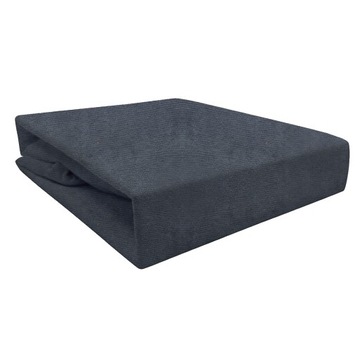 Prześcieradło frotte z gumką 180x200 czarne