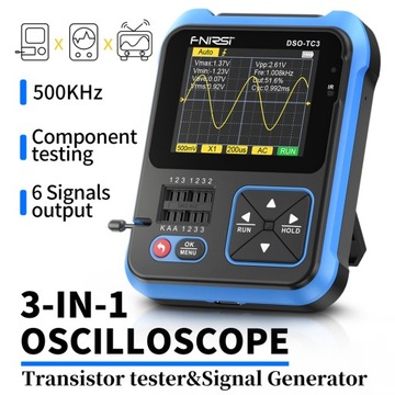 Осциллограф ТЕСТЕР ТРАНЗИСТОРОВ FNIRSI DSO-TC3 3в1