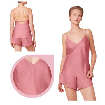 Piżama Triumph Silky Sensuality J PSW 01X różowa krótka wygodna lyocell - M