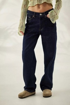 Urban Outfitters NH5 kgs granatowe proste spodnie jeans W26/L30/S