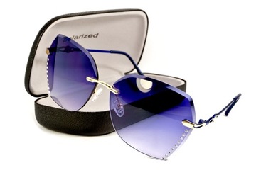 DAMSKIE OKULARY PRZECIWSŁONECZNE GLAMOUR CYRKONIE