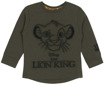 Khaki, wytłaczana bluzka SIMBA Król Lew 116 cm