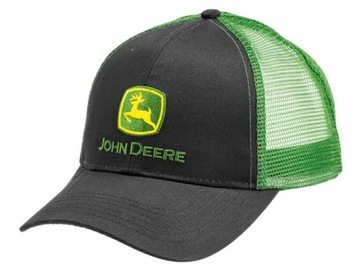 Czapka z daszkiem czarna z siatką John Deere MC13080277BK