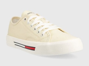 Tommy Jeans Sneakersy sneakersy buty sportowe tenisówki ecru beżowe r. 38
